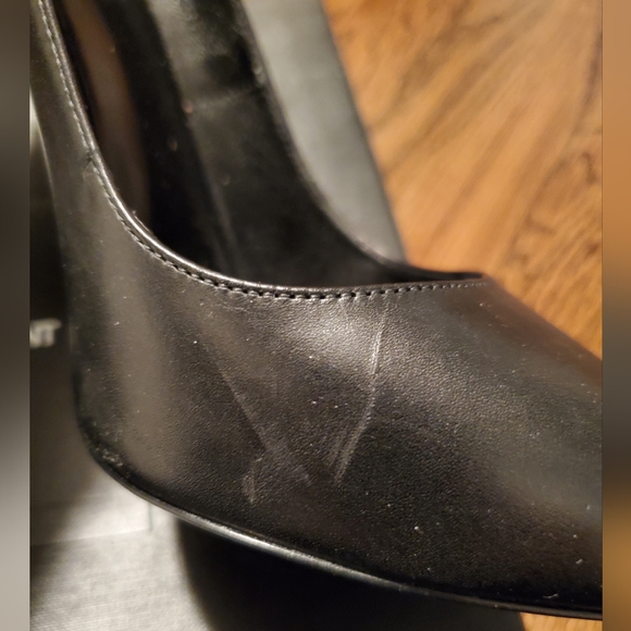 Saint Laurent Black Peep-Toe Black Stiletto Pumps - Size 39 (US 8-1/2 to 9) Used - Picture 10 of 14